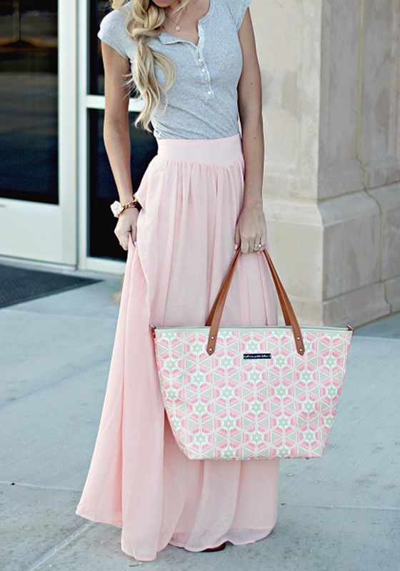 Pink Maxi Skirt - Pleated Maxi Skirt - Woven Maxi Skirt - Lulus