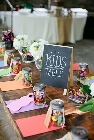 wedding kids table ideas coloring stations and activity books 