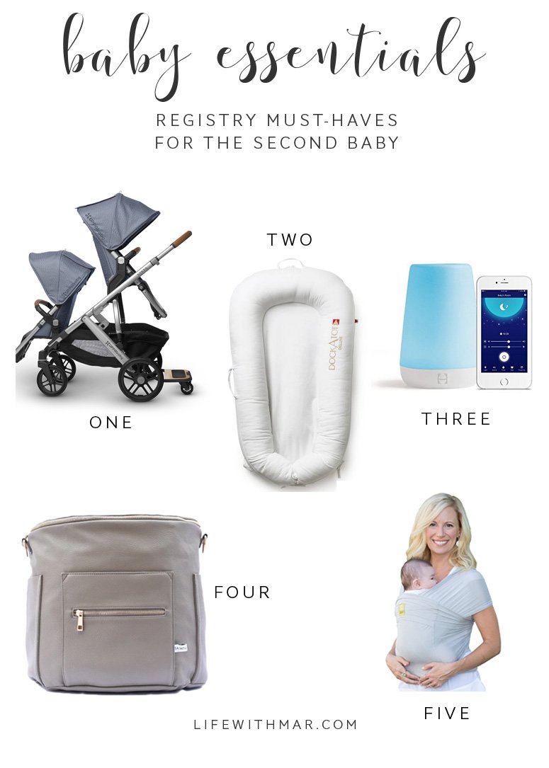 second baby must-haves, everything you need on your registry for the second baby