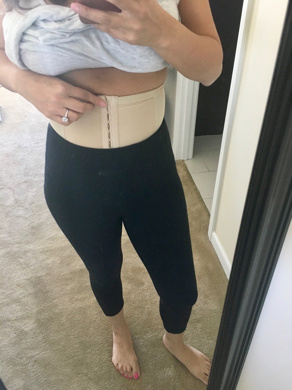 Bellefit postpartum girdle review and before and after