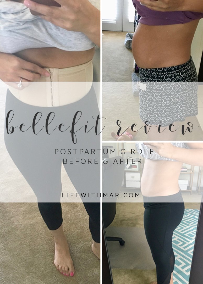 Bellefit postpartum girdle review and before and after shots. Click to see my results and what I liked and didn't like about it! 