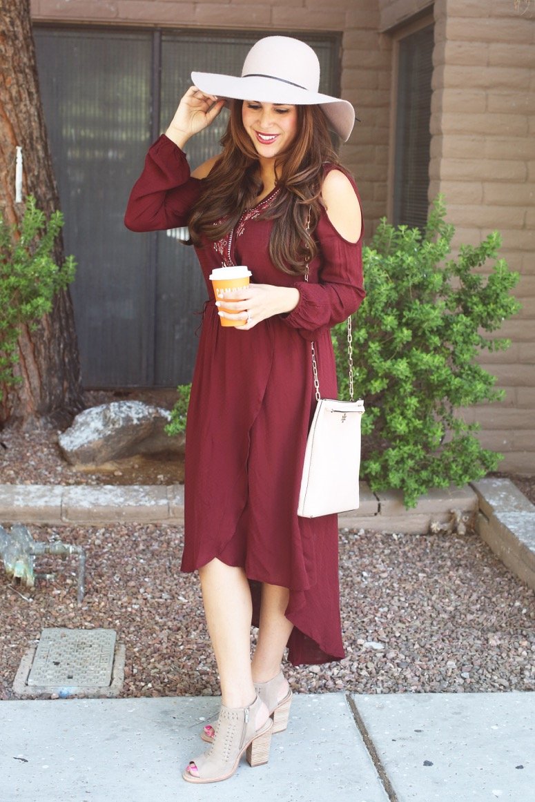knox rose cold shoulder dress