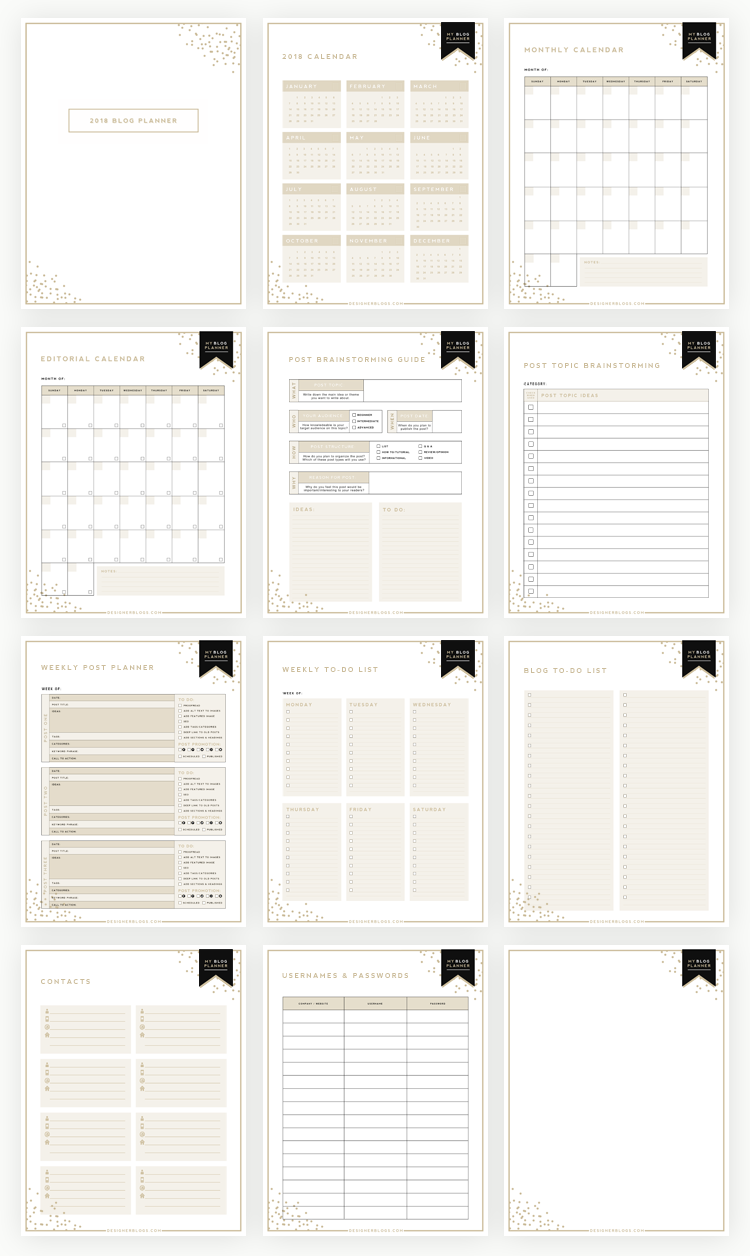 2018 designer blogs ultimate blog planner review + extension kit