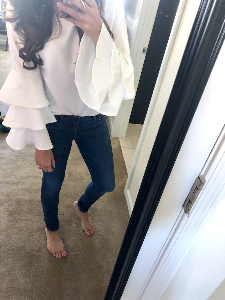 long sleeve ruffle sweater from Amazon sweaters under $50