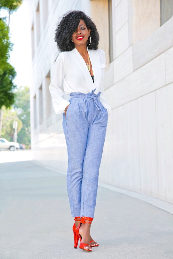 7 Ways to Wear Paper Bag Waist Pants Life with Mar