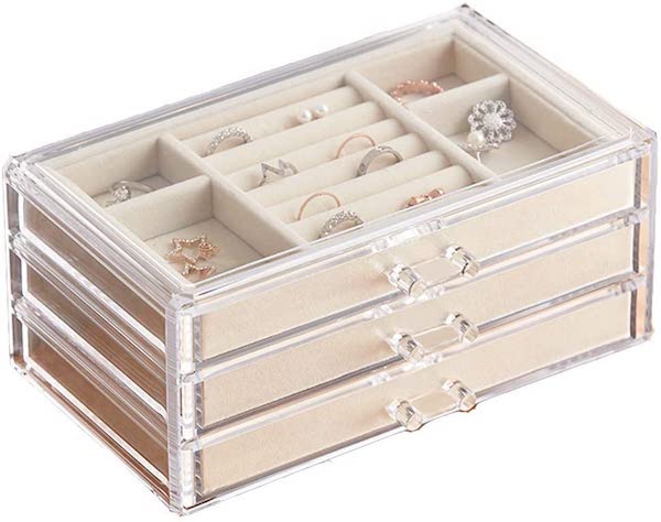 jewelry storage ideas herfave acrylic organizer