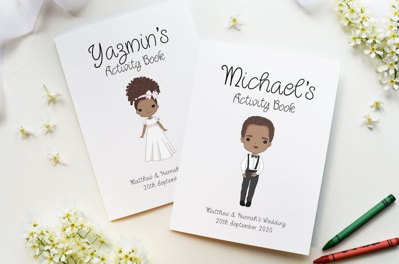 custom kids wedding activity book