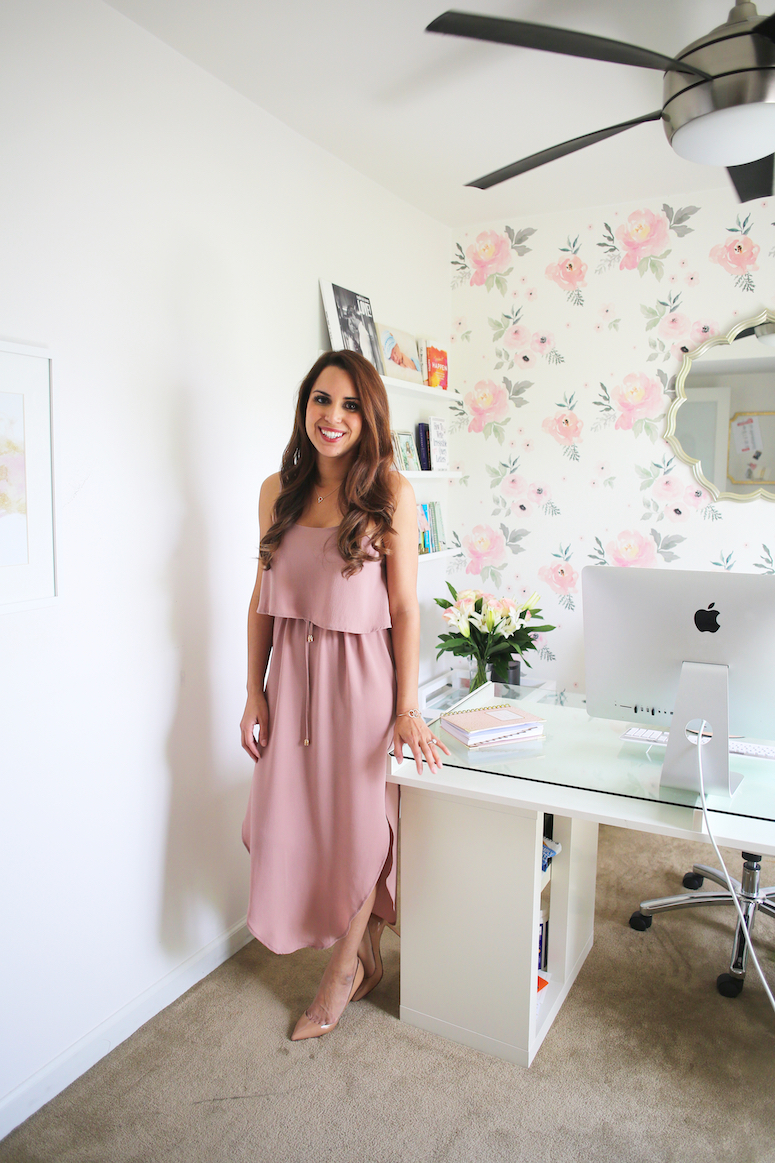 marlene standing in floral office