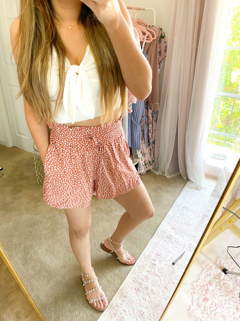 drapey pull on shorts