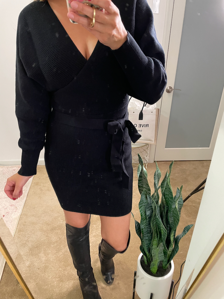 classic sweater dress thanksgiving outfit ideas