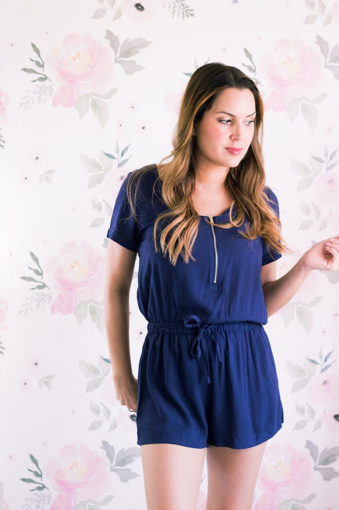 lulus blue casual romper