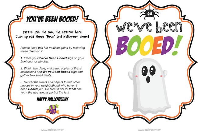 cute halloween booed printables