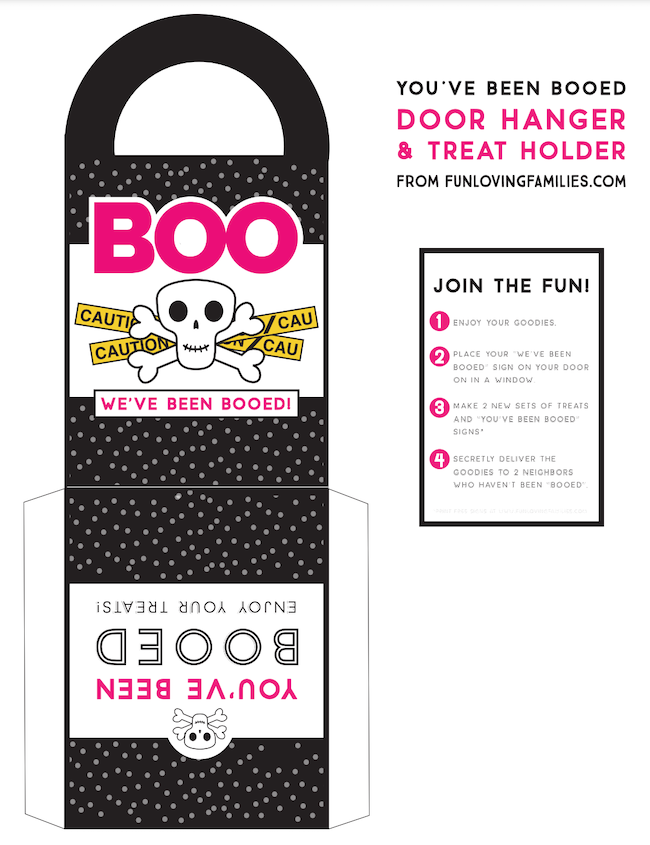 Halloween booed door hangers free