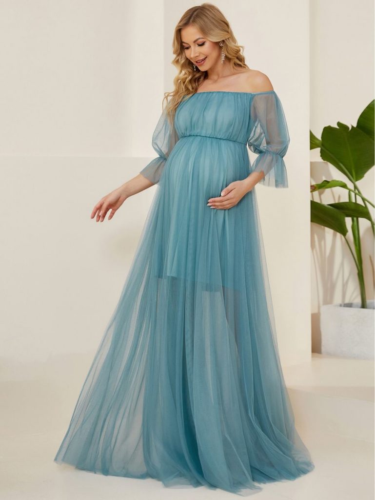 chiffon maternity dress for pitcutres 