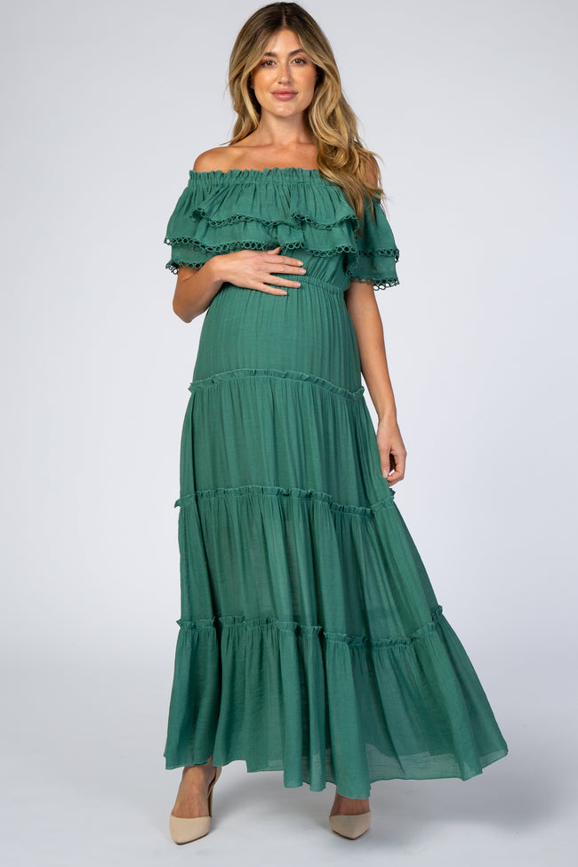 green maternity dress 