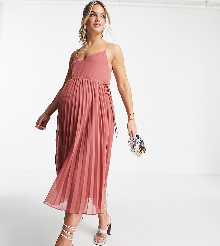 pink maternity dress 