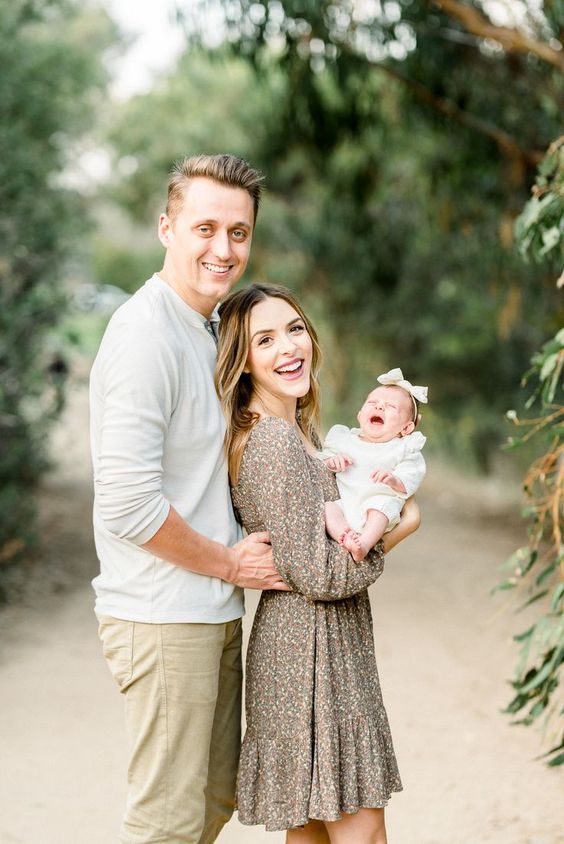 floral dress in newborn family photoshoot