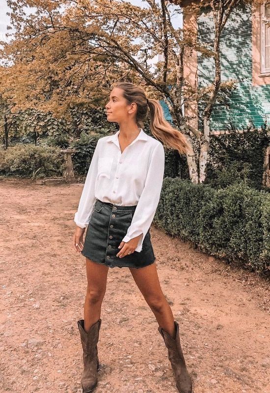 outfit with brown cowboy boots