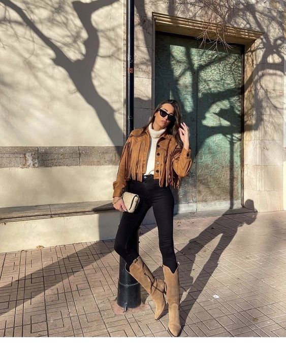 outfit with brown cowboy boots