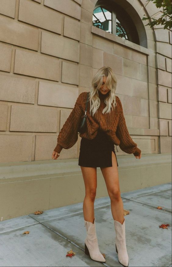 outfit with brown cowboy boots