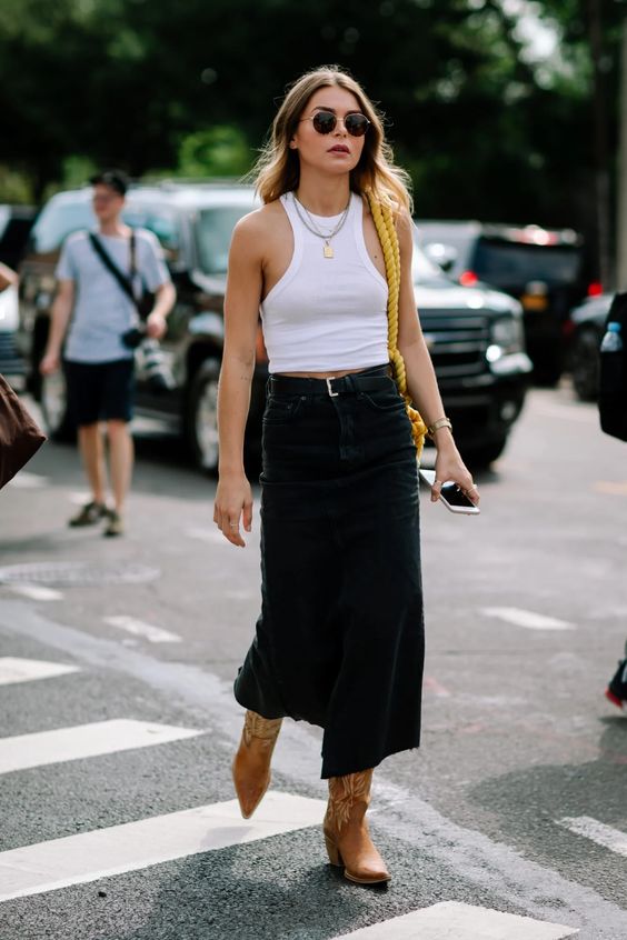 outfit with brown cowboy boots