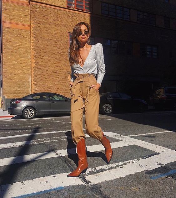 outfit with brown cowboy boots