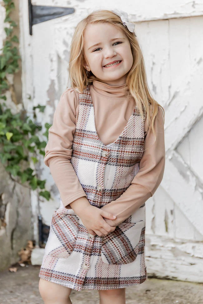 plaid jumper dress for little girl 