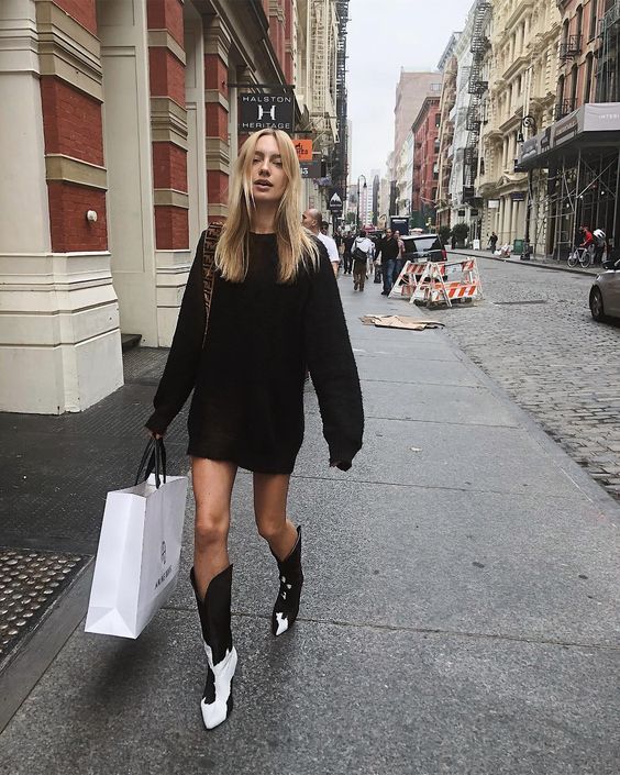 outfit with statement cowboy boots