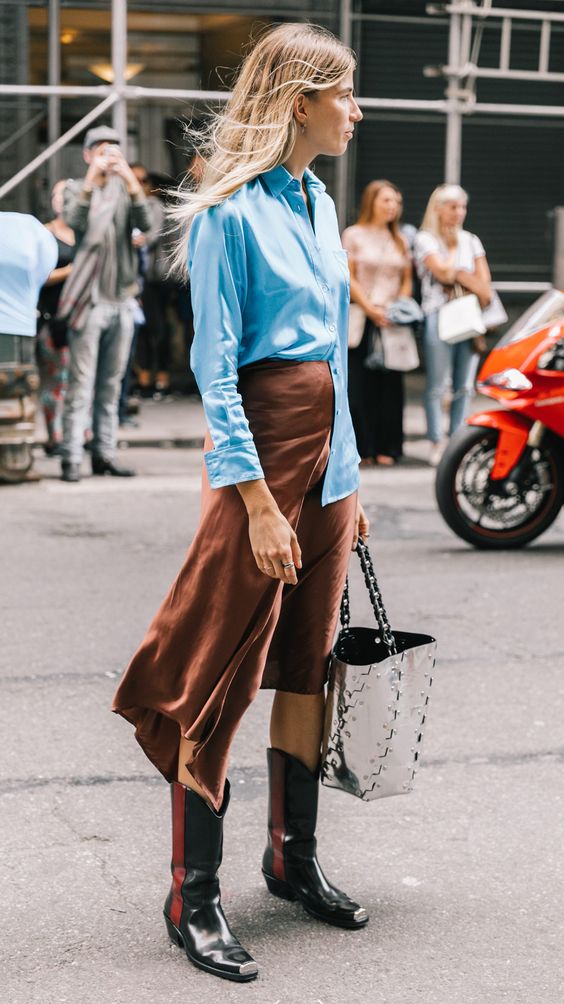 outfit with statement cowboy boots