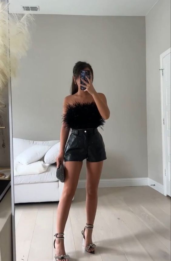 All black night out clubbing outfit