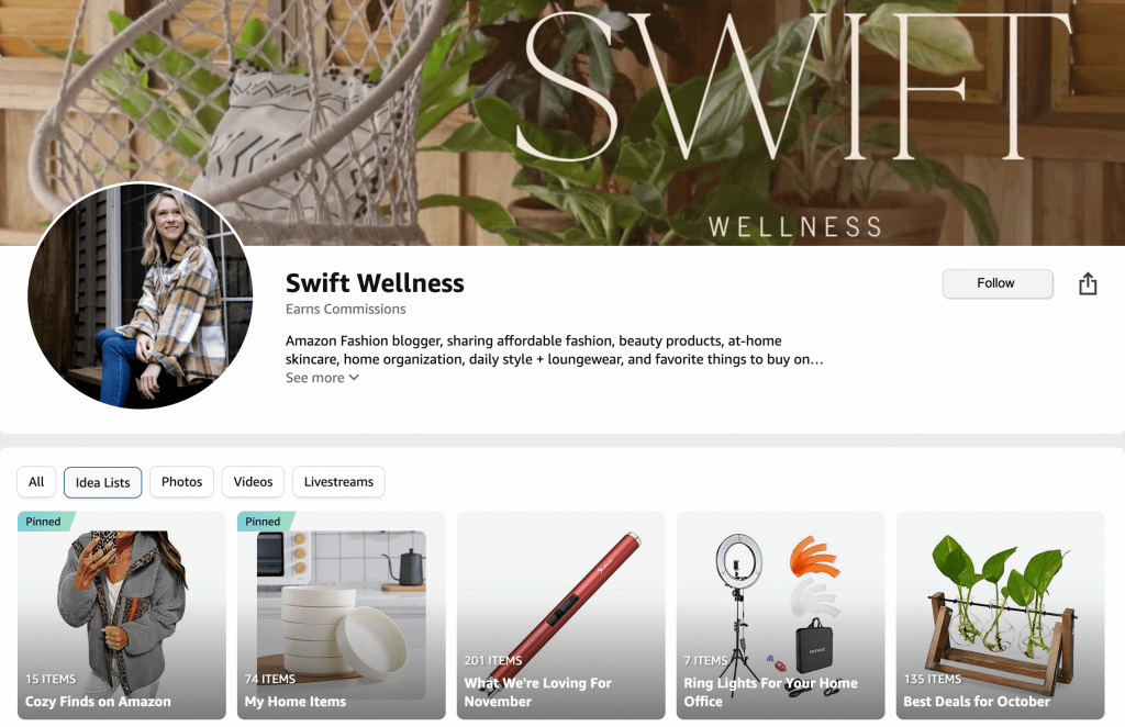 swift wellness amazon storefront