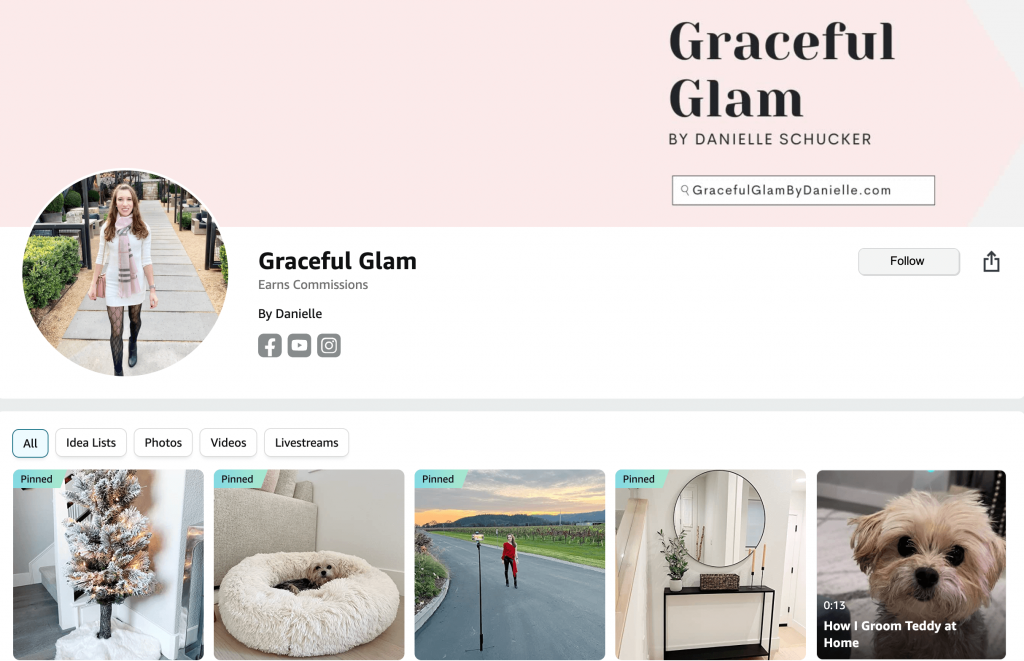 Danielle Graceful Glam Amazon Storefront