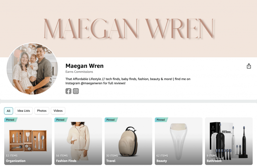 maegan wren amazon storefront