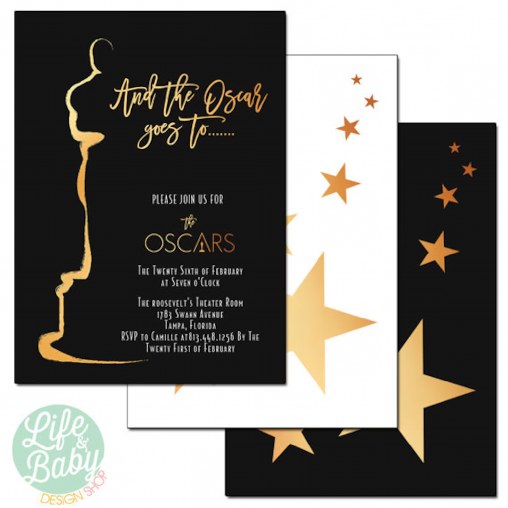 oscar night viewing party invite digital 