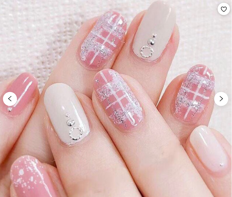 pink-nude-tweed-nails