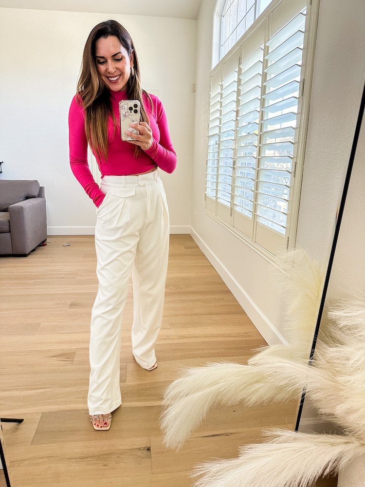 white trousers outfit 