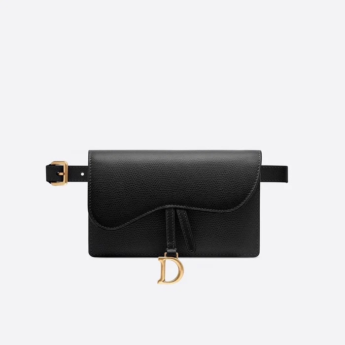 black dior saddle belt bag