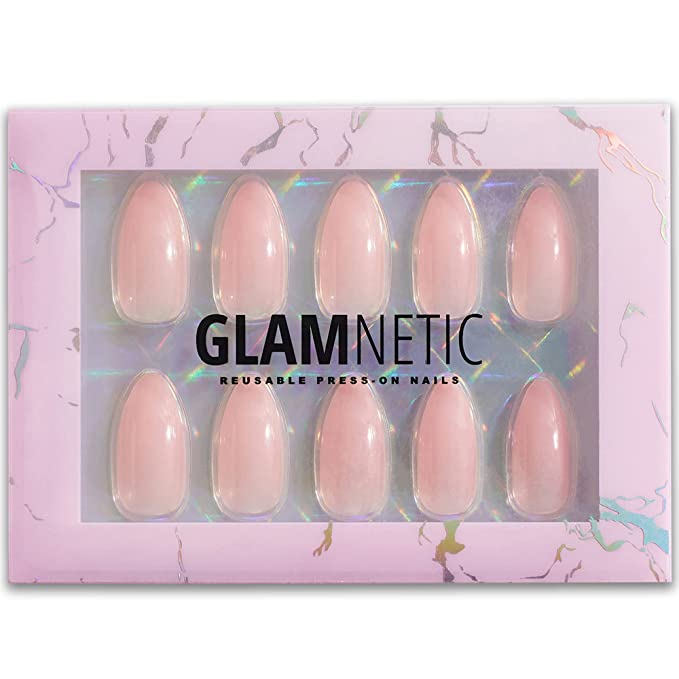Soft pink nuetral press on nails for summer