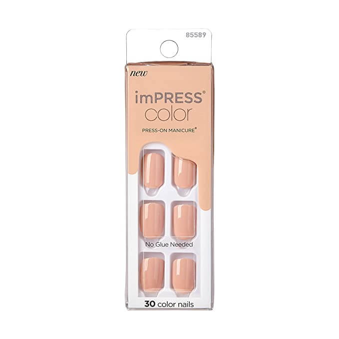Neutral peach press on nails from amazon