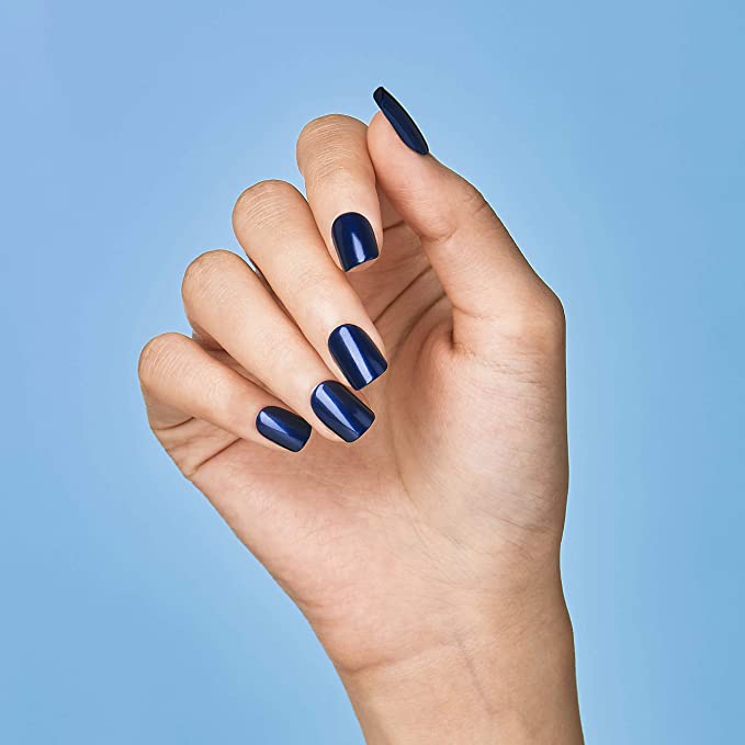 Kiss imPress Metallic navy blue press on nails