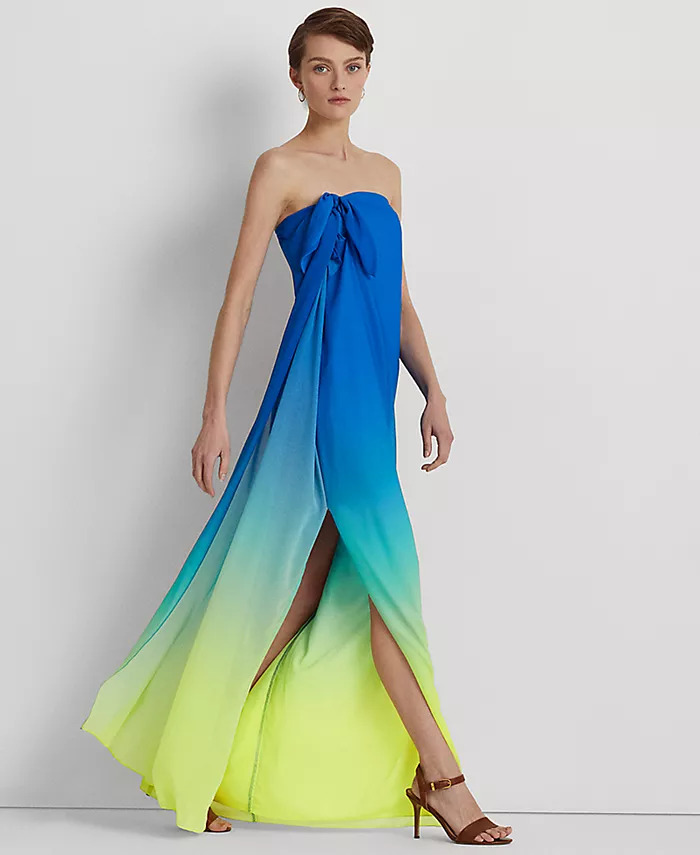ombre dress for beach wedding guest