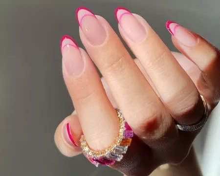 Barbie pink inspired nail art