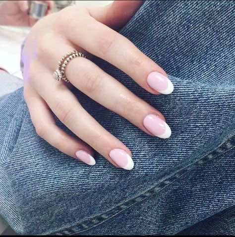 Classic barbie pink french tips