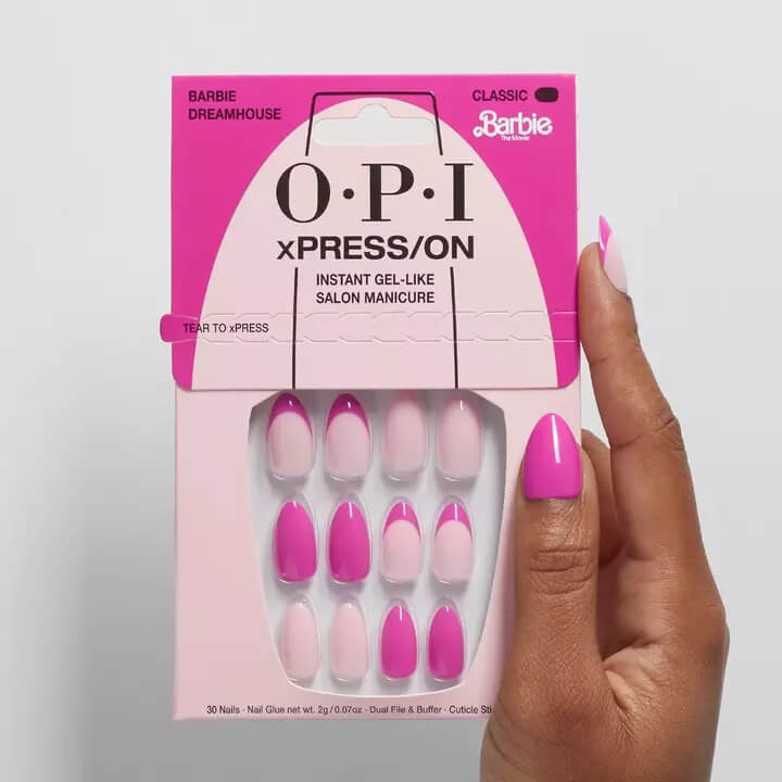 pink barbie french tip press on nails ulta