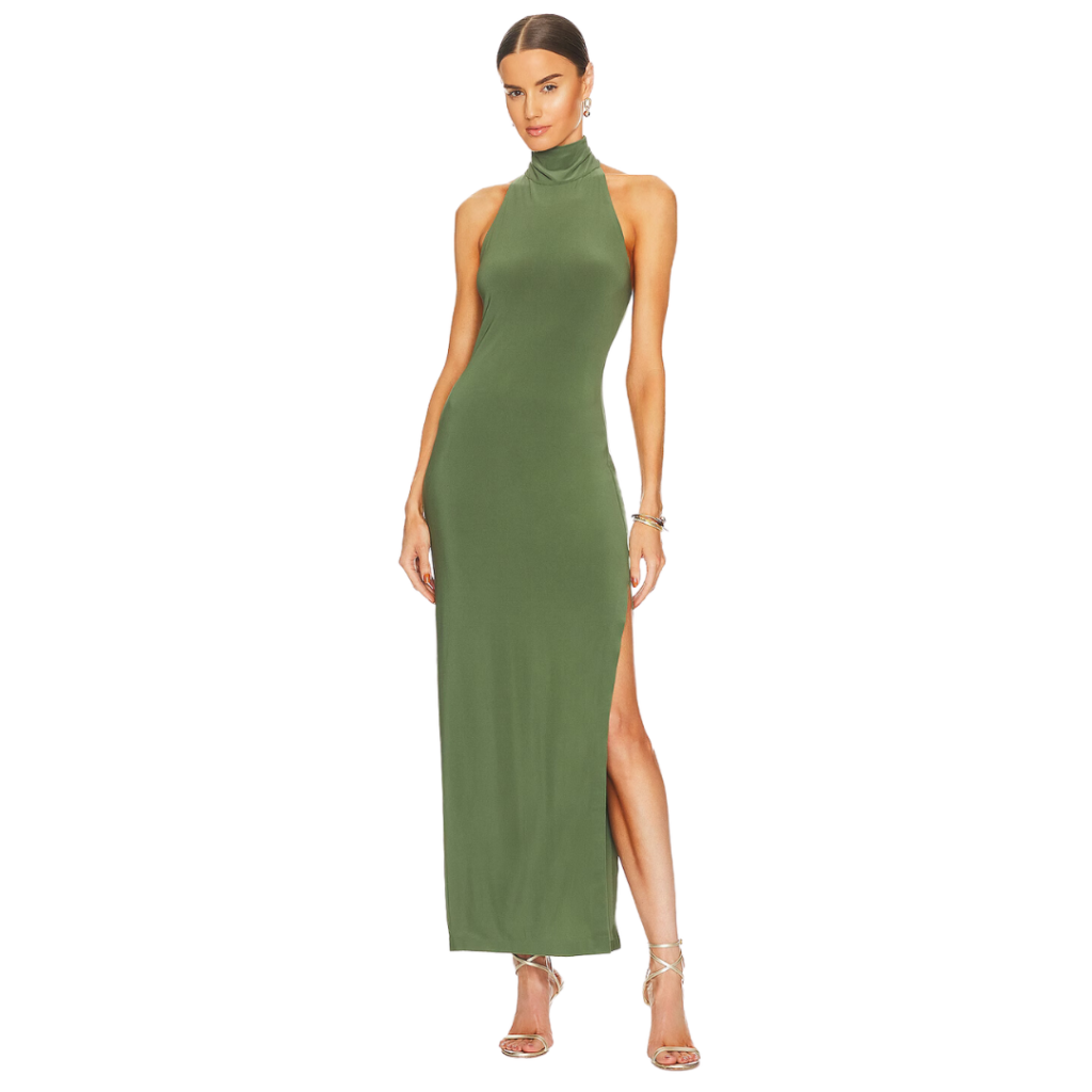 olive green maxi dress 