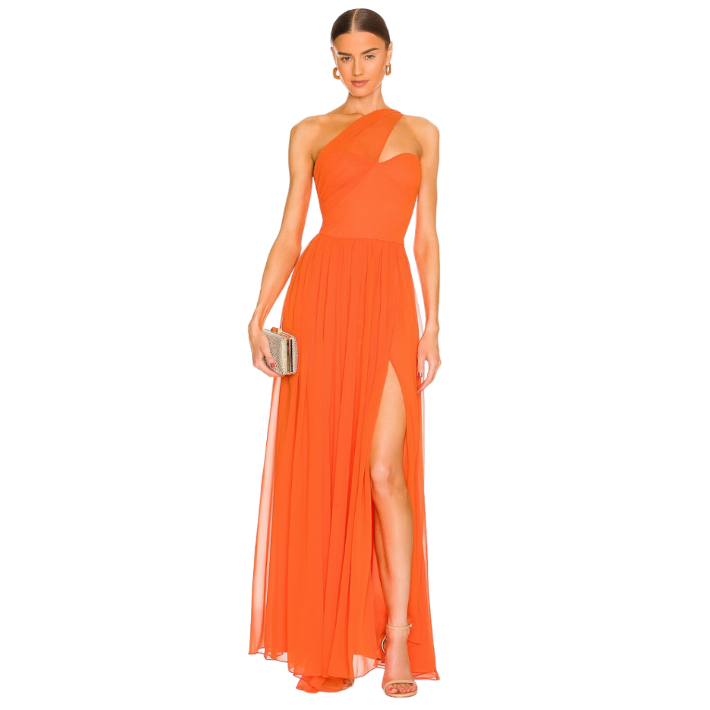 orange maxi dress 