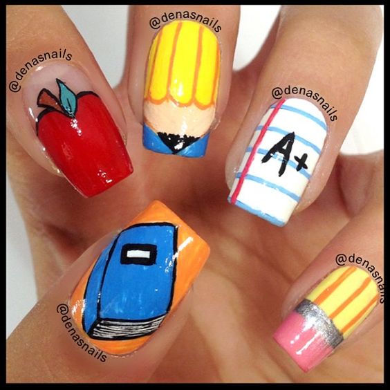 back to school nails