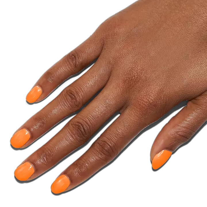 true orange nail look for halloween inspo