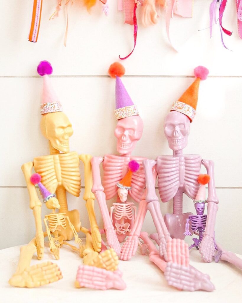 pastel skeletons for halloween