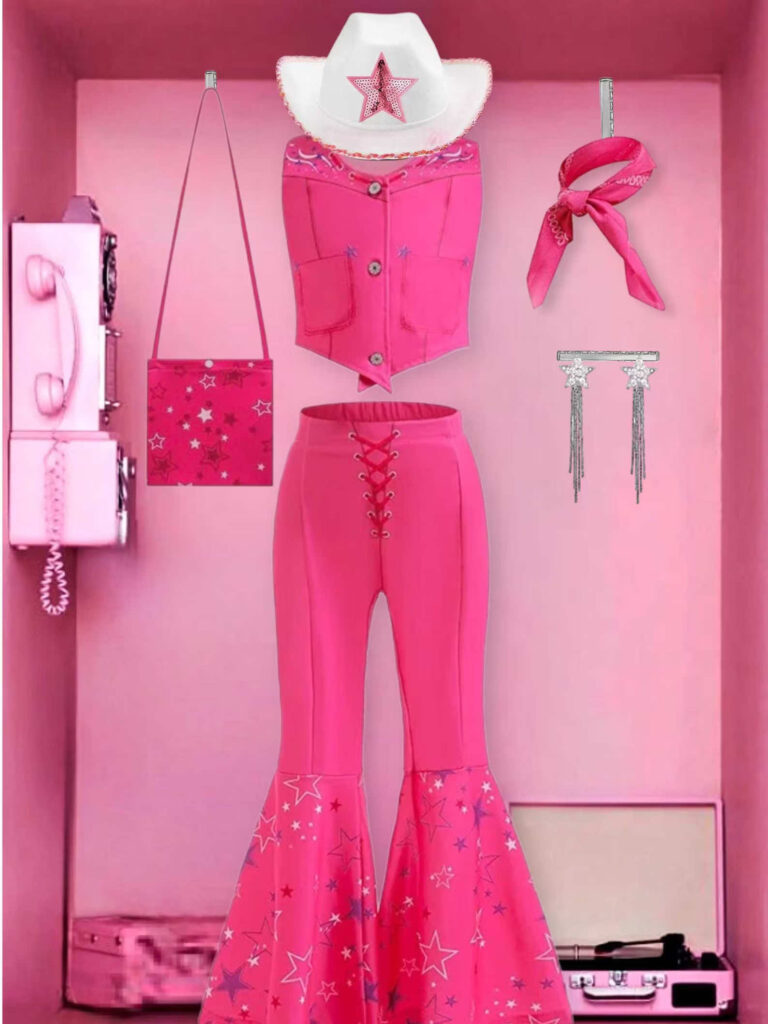 pink cowgirl barbie costume from barbie movie